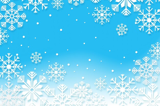 Fondo de invierno en estilo papel