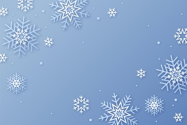 Fondo de invierno en estilo papel