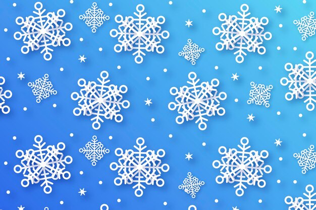 Fondo de invierno en estilo papel