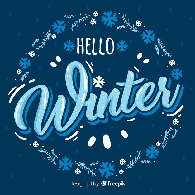 Fondo invierno lettering