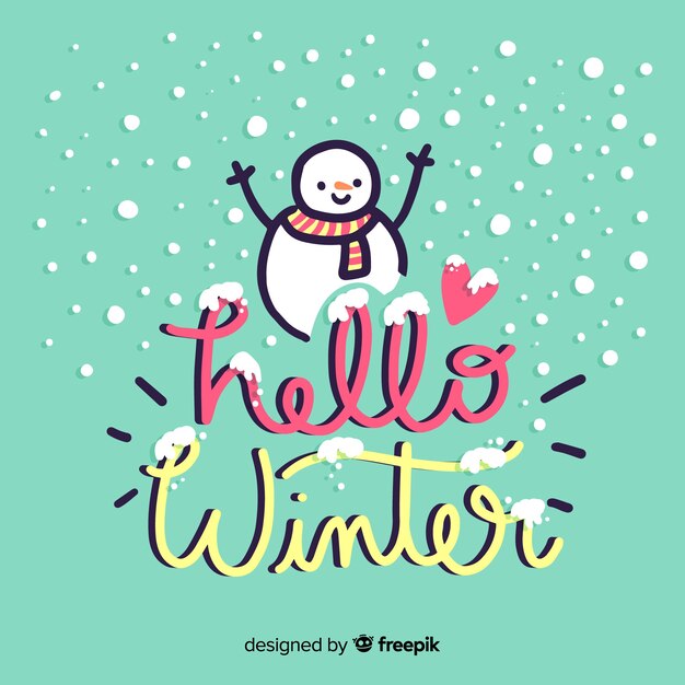 Fondo invierno muñeco de nieve