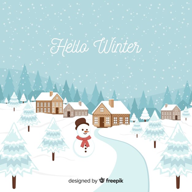 Fondo invierno muñeco de nieve