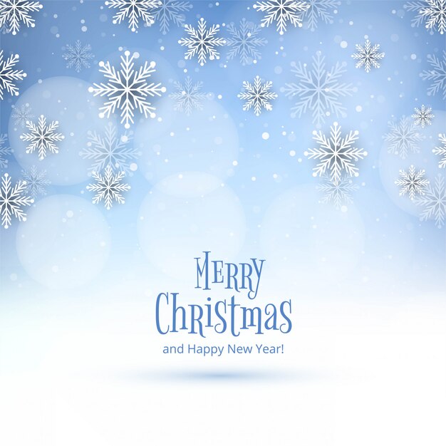 Fondo de invierno de tarjeta de copos de nieve de Navidad