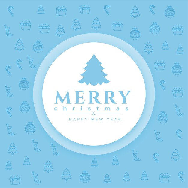 Fondo de invitación de feliz nochebuena con elementos de Navidad vecto