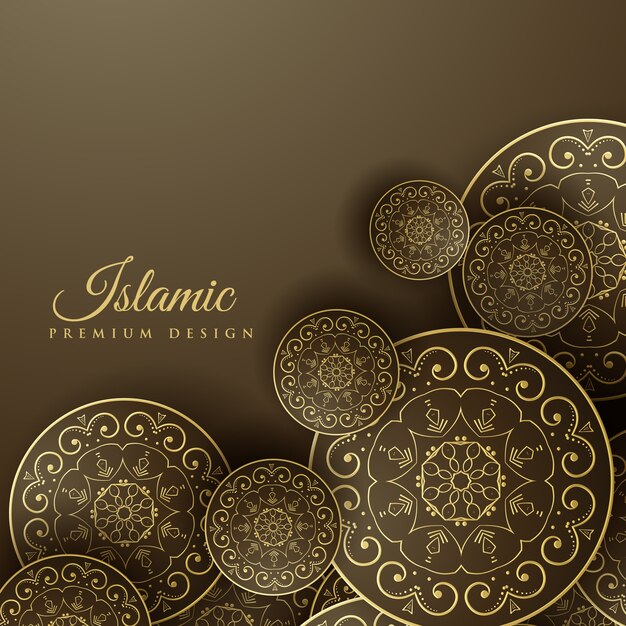 Fondo islámico con decoración de mandala