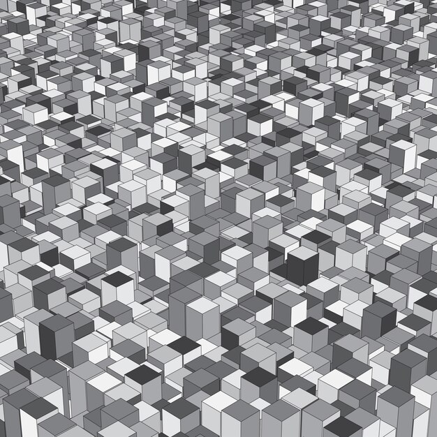 Fondo isométrico Abstrock con cubos de extrusión