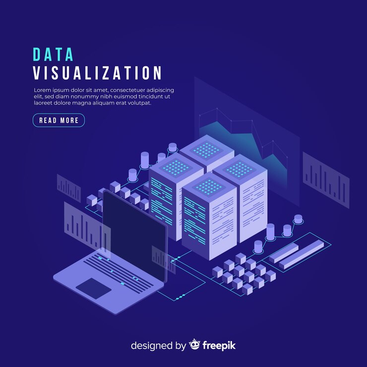 Vector gratuito fondo isométrico concepto de visualización de datos