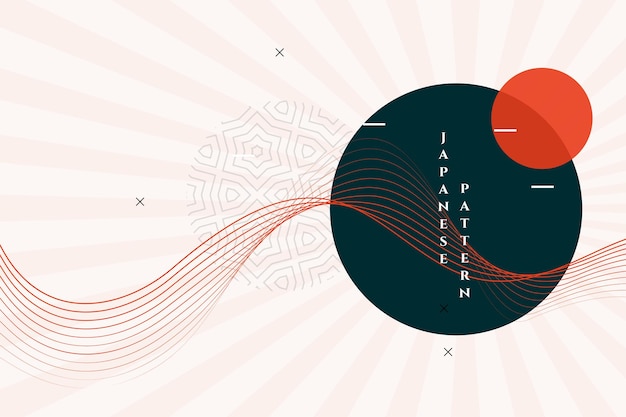 Fondo japonés en diseño de estilo tradicional.