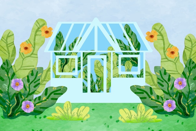 Fondo del jardín botánico