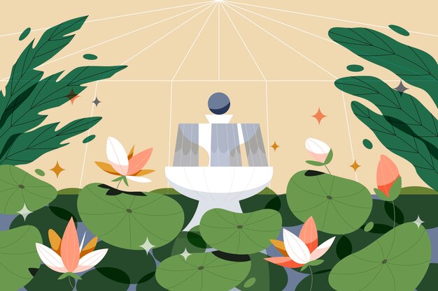 Fondo del jardín botánico