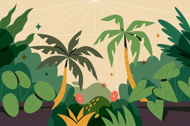 Fondo del jardín botánico