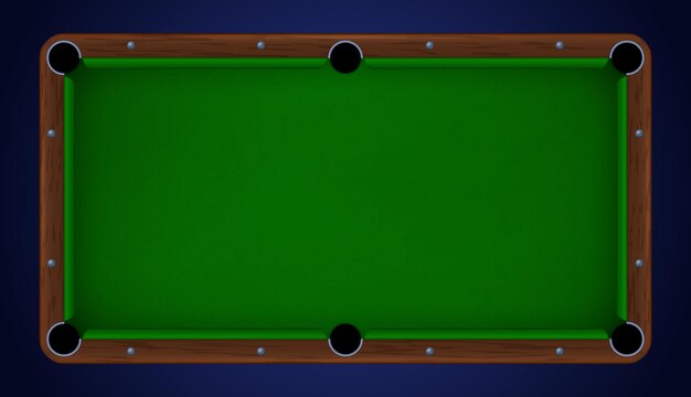 Fondo de juego de billar de vista superior de mesa de billar