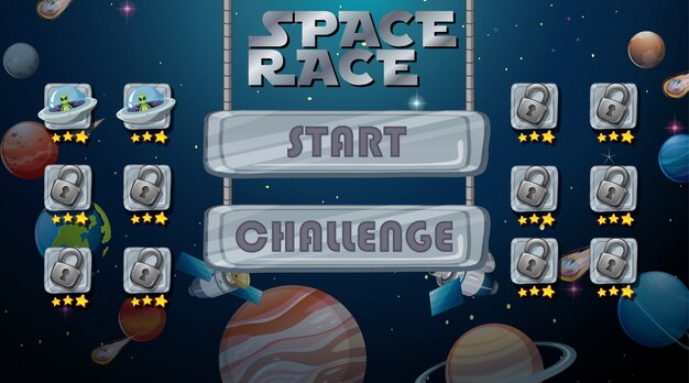 Fondo del juego de carrera espacial
