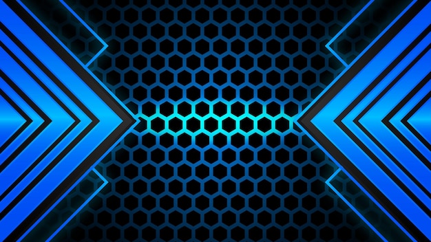 Vector gratuito fondo de juego futurista negro y azul