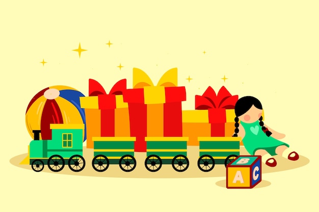 Vector gratuito fondo de juguetes de navidad dibujados a mano