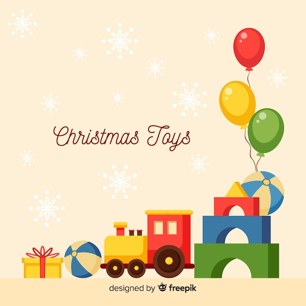 Fondo juguetes navidad globos