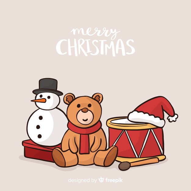 Fondo de juguetes de navidad