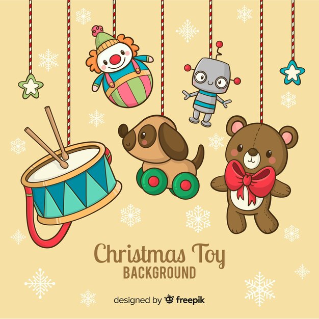 Fondo de juguetes de navidad
