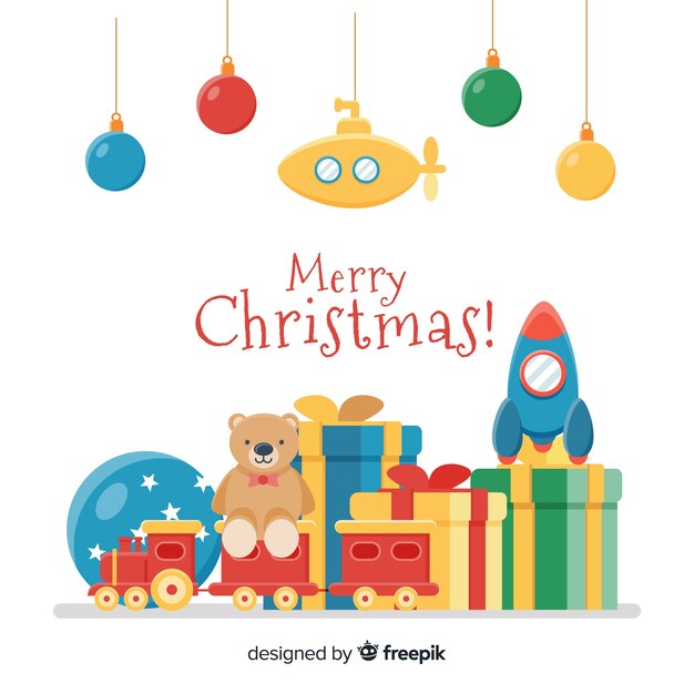 Fondo de juguetes de navidad