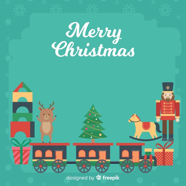Fondo de juguetes de navidad