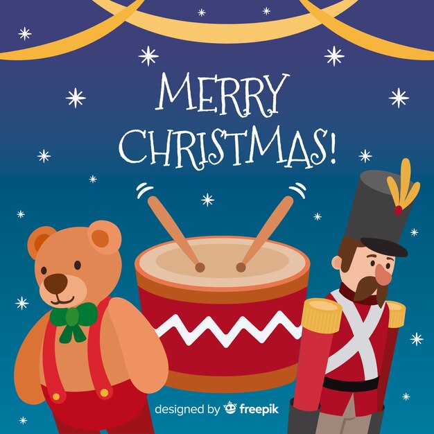 Fondo de juguetes de navidad