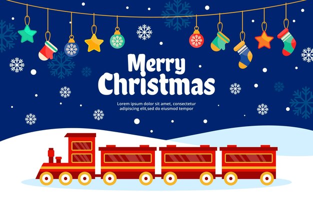 Fondo de juguetes navideños en diseño plano