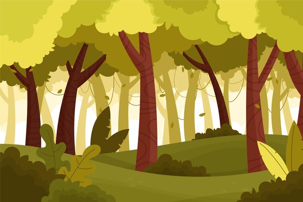 El fondo de la jungla de dibujos animados