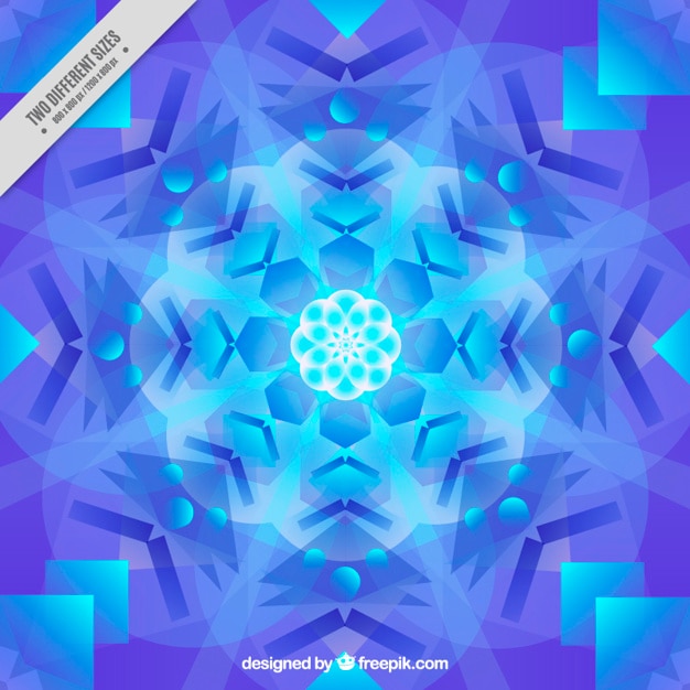 Vector gratuito fondo de kaleidoscopio con forma de copo de nieve