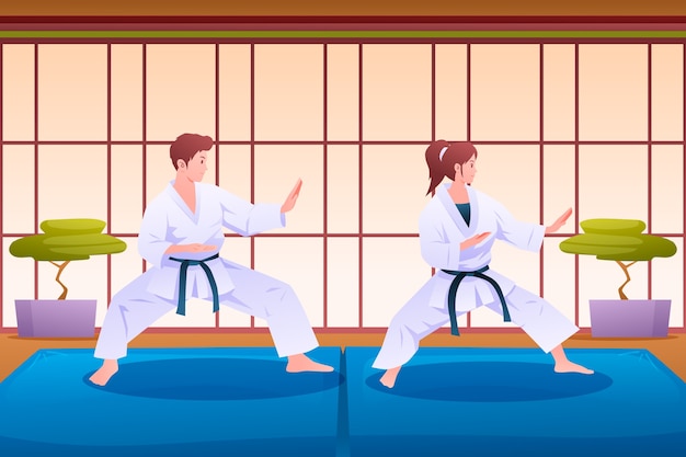 Fondo de karate degradado