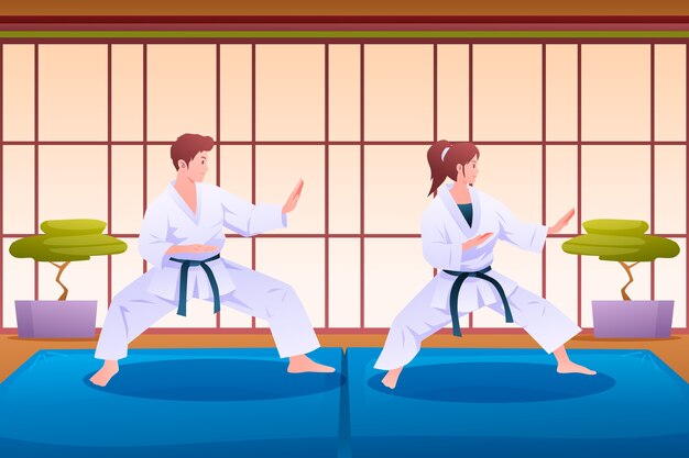 Fondo de karate degradado