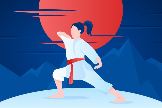Fondo de karate degradado