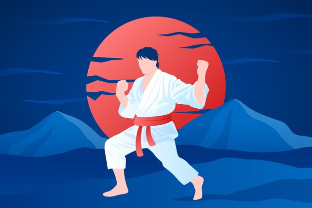 Fondo de karate degradado