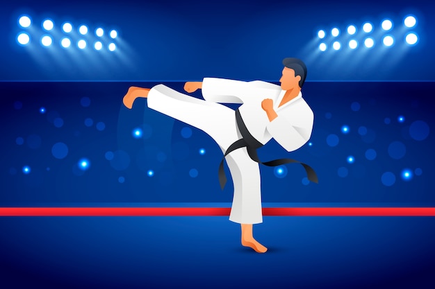 Fondo de karate degradado