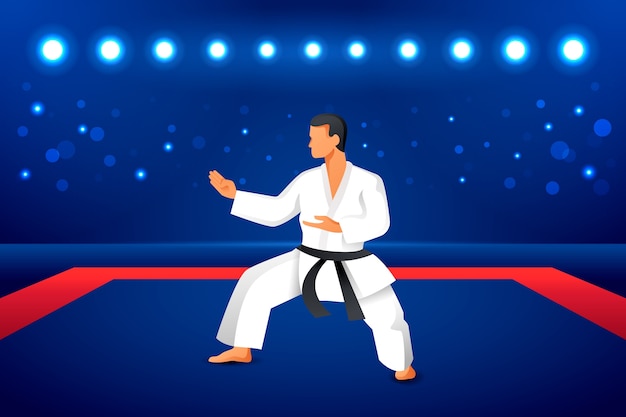 Fondo de karate degradado