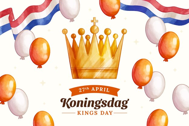 Fondo de koningsdag pintado a mano
