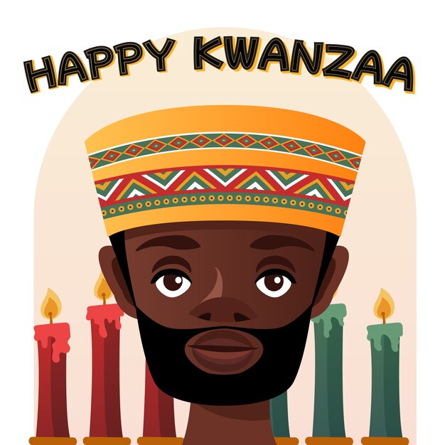 Fondo kwanzaa dibujado a mano