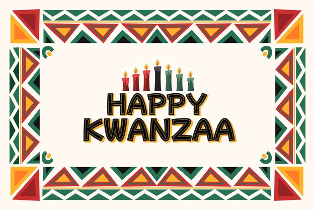 Fondo kwanzaa dibujado a mano