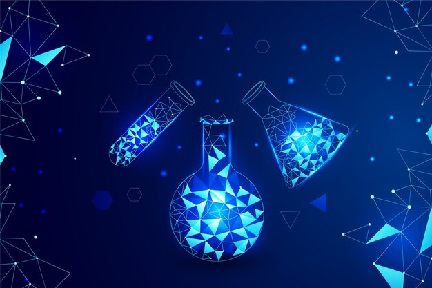 Fondo de laboratorio de ciencia futurista