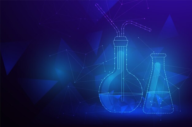 Fondo de laboratorio de ciencia futurista