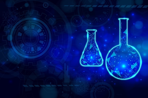 Fondo de laboratorio de ciencia futurista