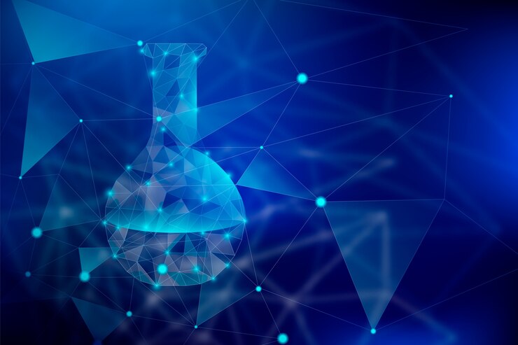 Vector gratuito fondo de laboratorio de ciencias de estilo futurista
