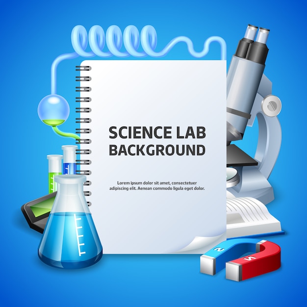 Fondo de laboratorio de ciencias