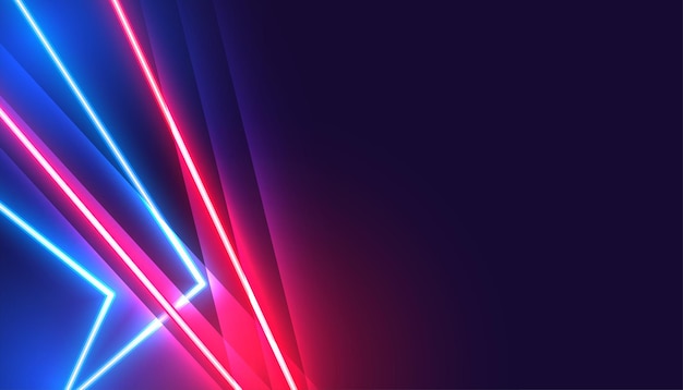 Vector gratuito fondo láser luminoso brillante con efecto de neón