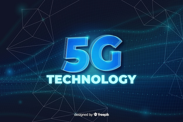 Fondo de letras concepto 5g