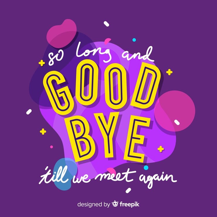 Vector gratuito fondo letras goodbye