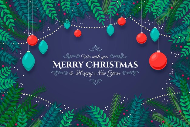 Fondo con letras del mensaje de Navidad
