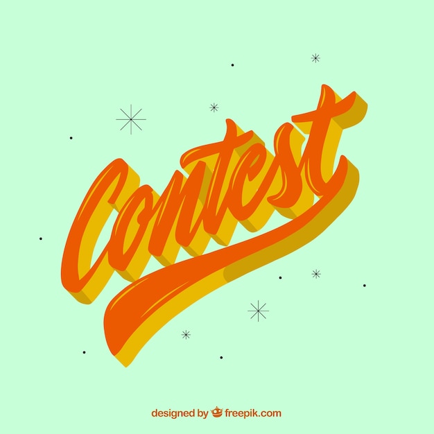 Fondo de lettering de concurso