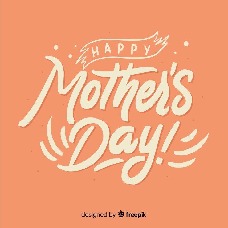 Vector gratuito fondo lettering día de la madre