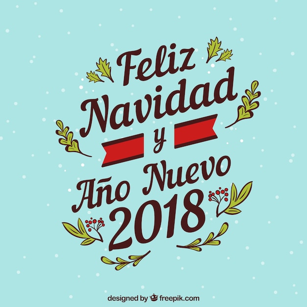 Vector gratuito fondo de lettering de feliz navidad