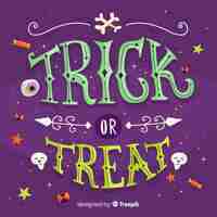 Vector gratuito fondo de lettering de halloween